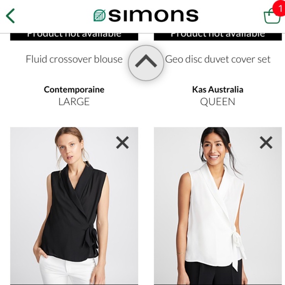 Two Fluid Crossover Sleeveless blouses, shawl opening w/tie - Picture 1 of 6
